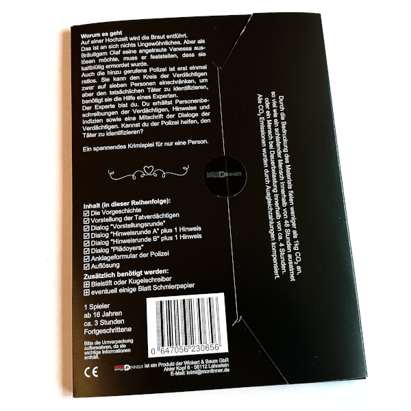 Rückseite der Verpackung